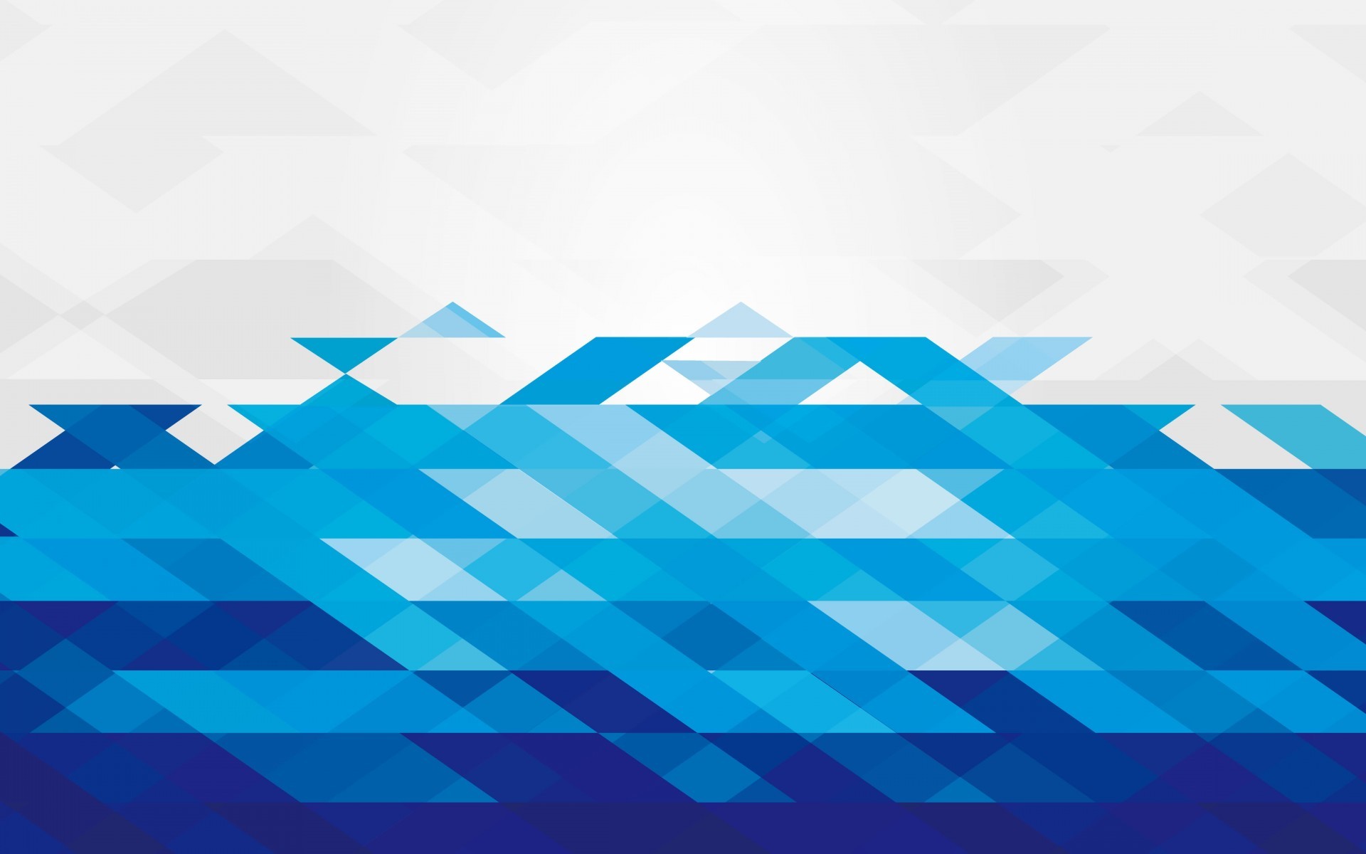 Blue Triangles, Low Poly, Light Theme - White And Blue Iphone - HD Wallpaper 