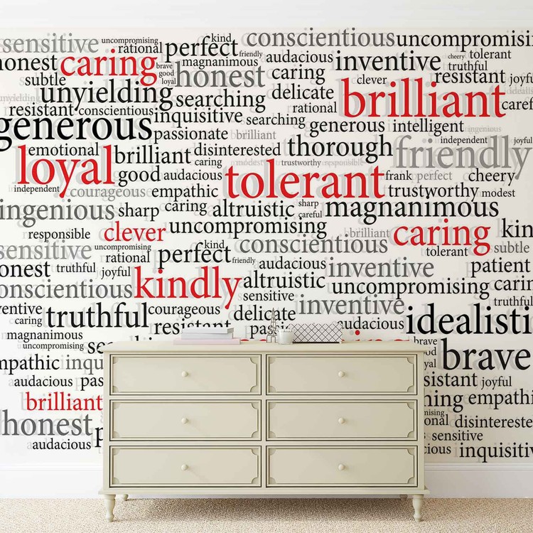 Words Motivational Wallpaper Mural - Chest Of Drawers - HD Wallpaper 