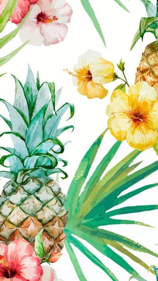 I Think This Wallpaper Is Very Cute With Its Summer - Tropical Pineapple Background - HD Wallpaper 