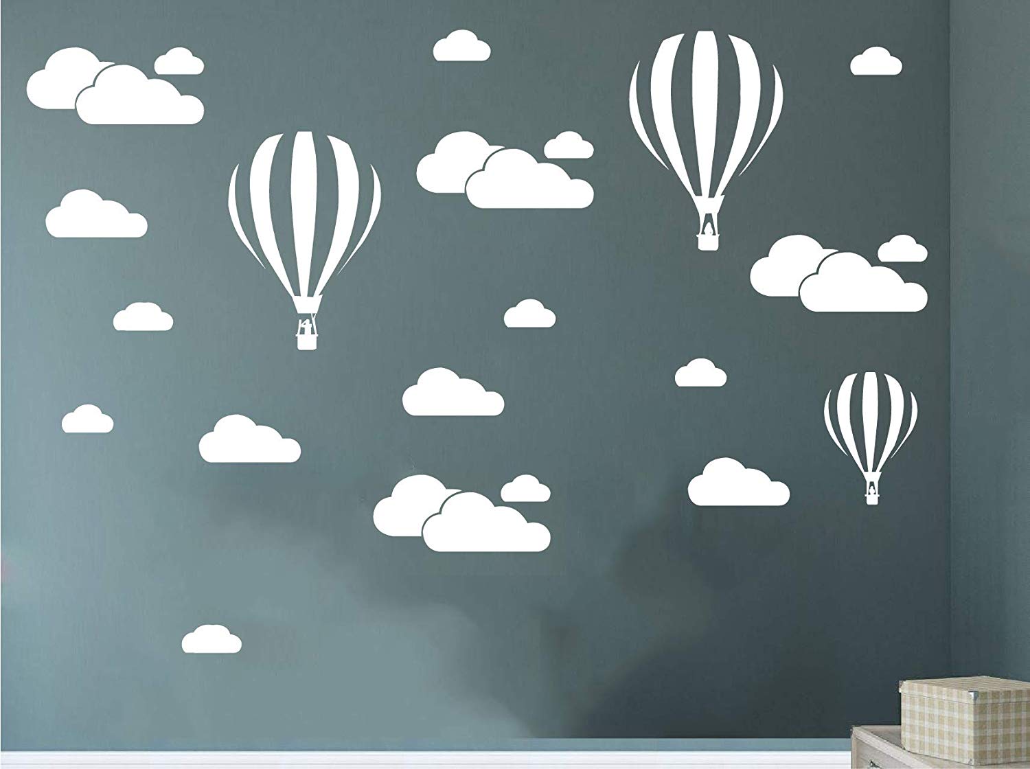 Hot Air Balloon Cloud Theme Nursery - HD Wallpaper 