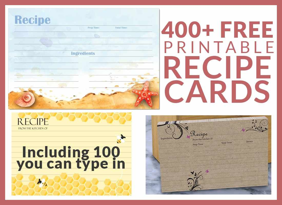 Free Download Free Editable Recipe Card Templates For - Flyer In Fillable Recipe Card Template