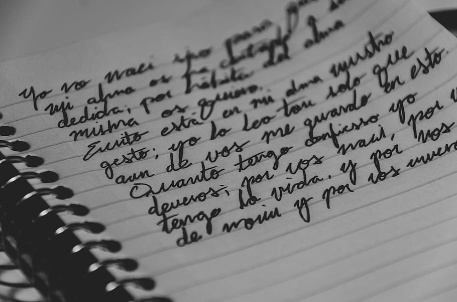 Writing, Spanish, Cursive, Paper, Notepad, Notes, Poem, - Writing Spanish - HD Wallpaper 