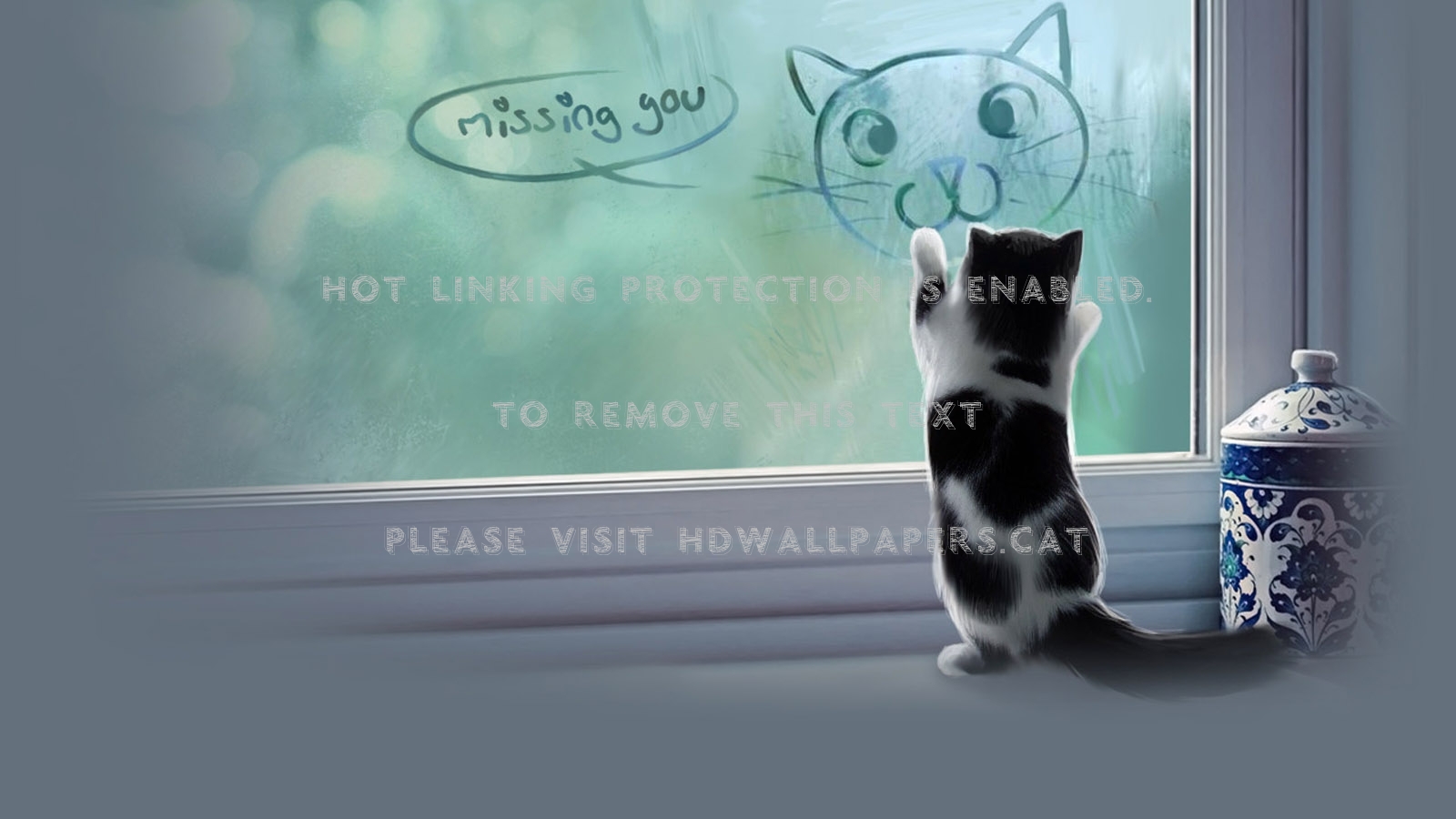Missing You Word Kitten Beautiful Cute Art - Sad Cat Images Hd - HD Wallpaper 