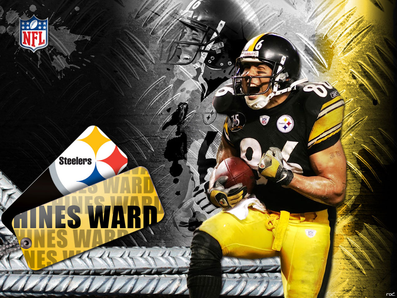 Hine Ward Wallpaper - Pittsburgh Steelers Hines Ward - HD Wallpaper 