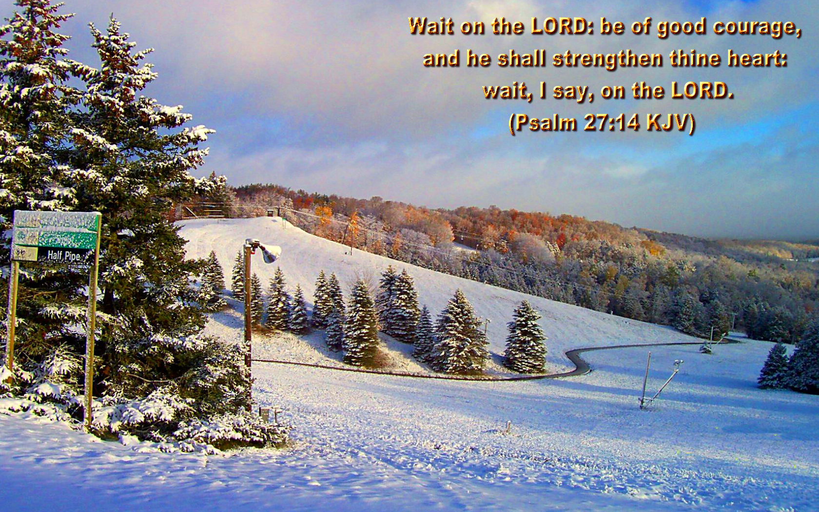 Scriptures On Winter Background - HD Wallpaper 