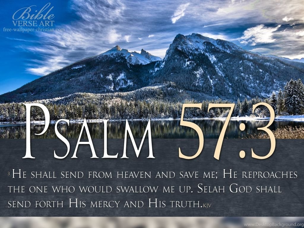 #y7g2qa4 Free Bible Verse Wallpaper Kjv - Psalm 57 3 Kjv - HD Wallpaper 