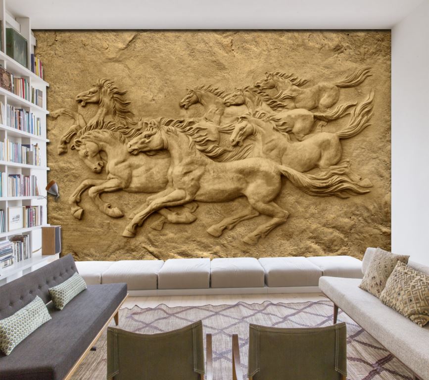 3d Wallpapers Modern Design Interior - Stone Carving Designs On Walls - HD Wallpaper 