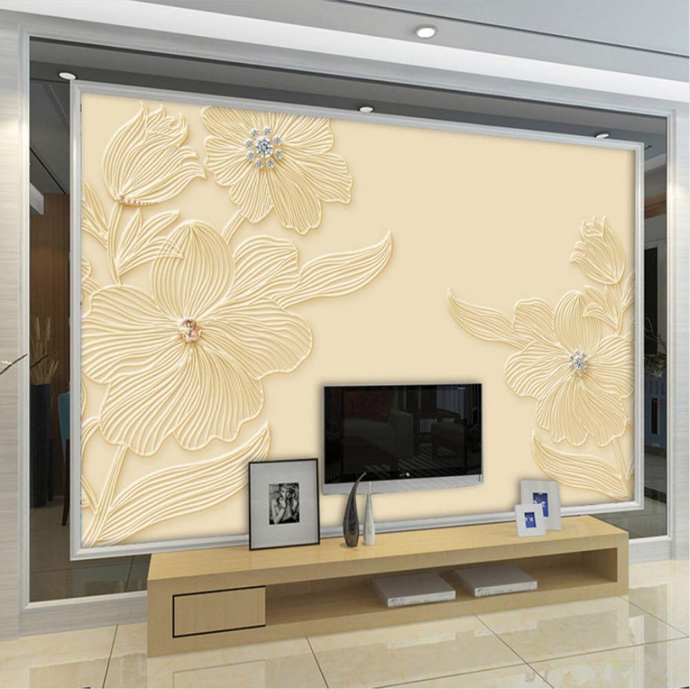 400x 280cm W H 3d Wall Mural Wallpaper Diamond Flower - Wallpaper - HD Wallpaper 