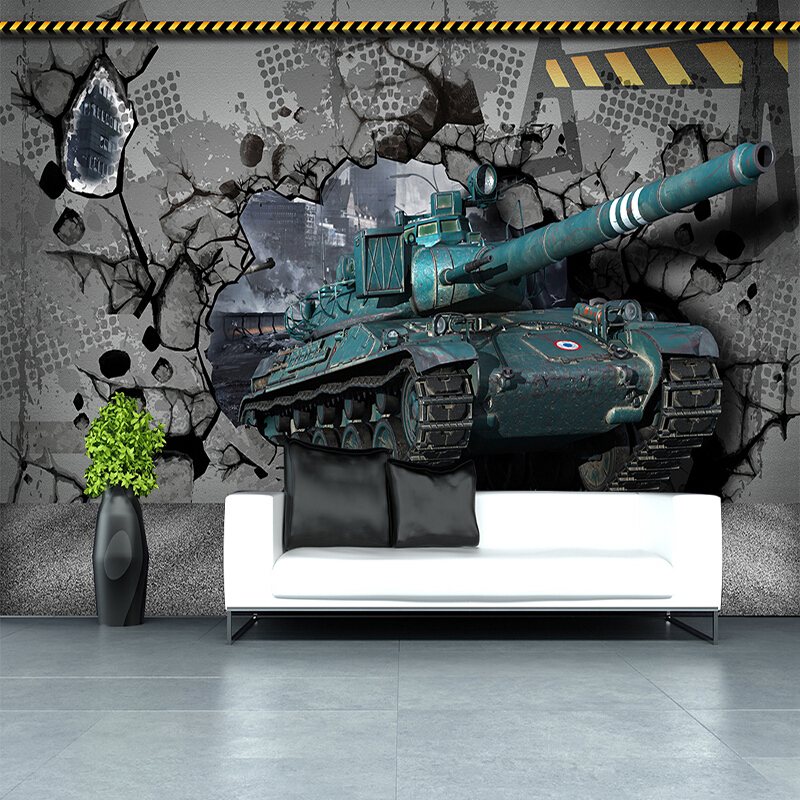 Tank Through Wall - HD Wallpaper 