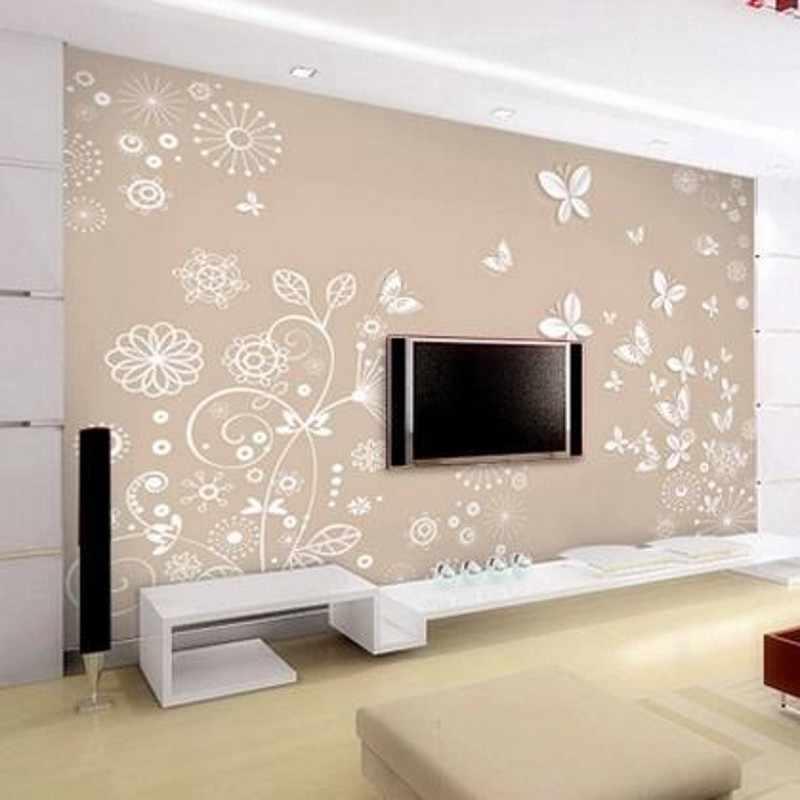 Beibehang Golden Lily Background Wallpaper Tv Special - Papel De Parede Para Sala Rosa - HD Wallpaper 