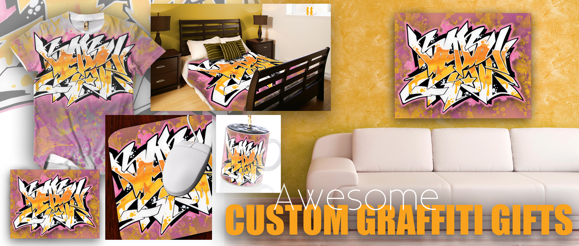 Graffiti Custom Painted Furniture - HD Wallpaper 
