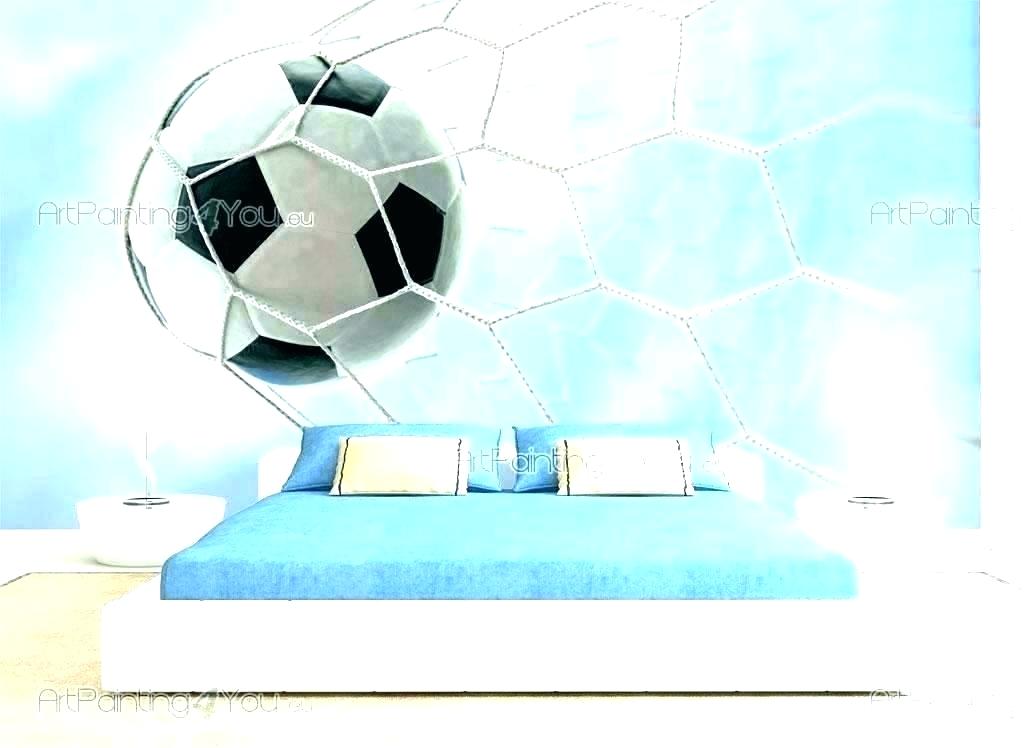 Football Wallpaper For Bedroom Football Mural Wallpapers - Bed Frame - HD Wallpaper 