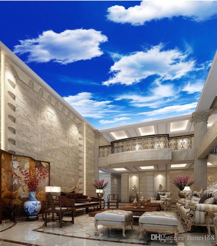 Peinture Nuage Plafond - HD Wallpaper 