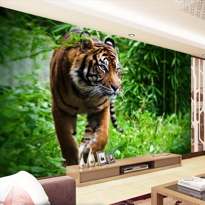 Bedroom Wall Paper Tiger - HD Wallpaper 