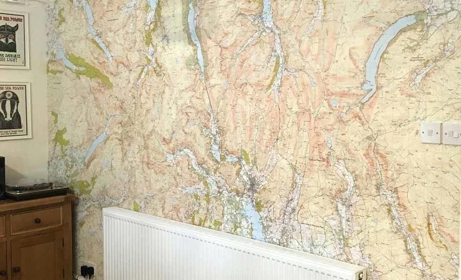 Custom Printed Wallpaper Custom Printed Ordnance Survey - Os Map Wallpaper Uk - HD Wallpaper 
