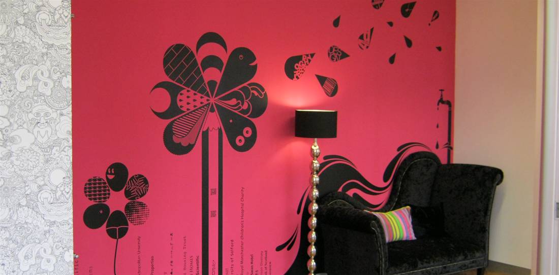 Printed Wallpaper Image - Room Colour Print Design - HD Wallpaper 