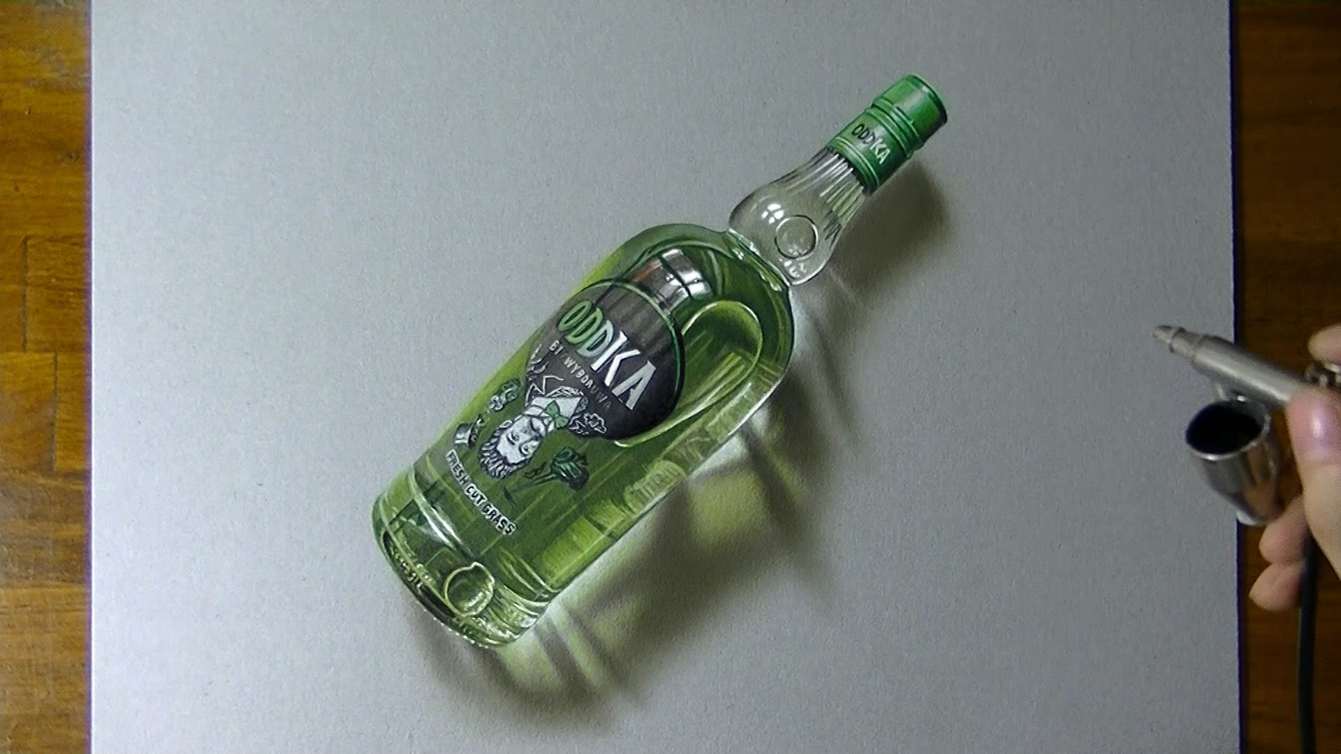 Daru Botal Wallpaper - Hyper Realistic Drawing Bottle - HD Wallpaper 