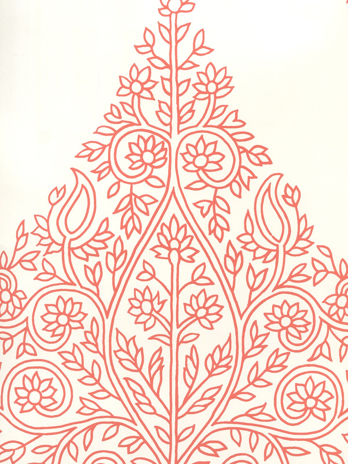 Quadrille Taj Wallpaper New Shrimp On Almost White - Quadrille China Seas Sigourney Large Scale Wallpaper - HD Wallpaper 