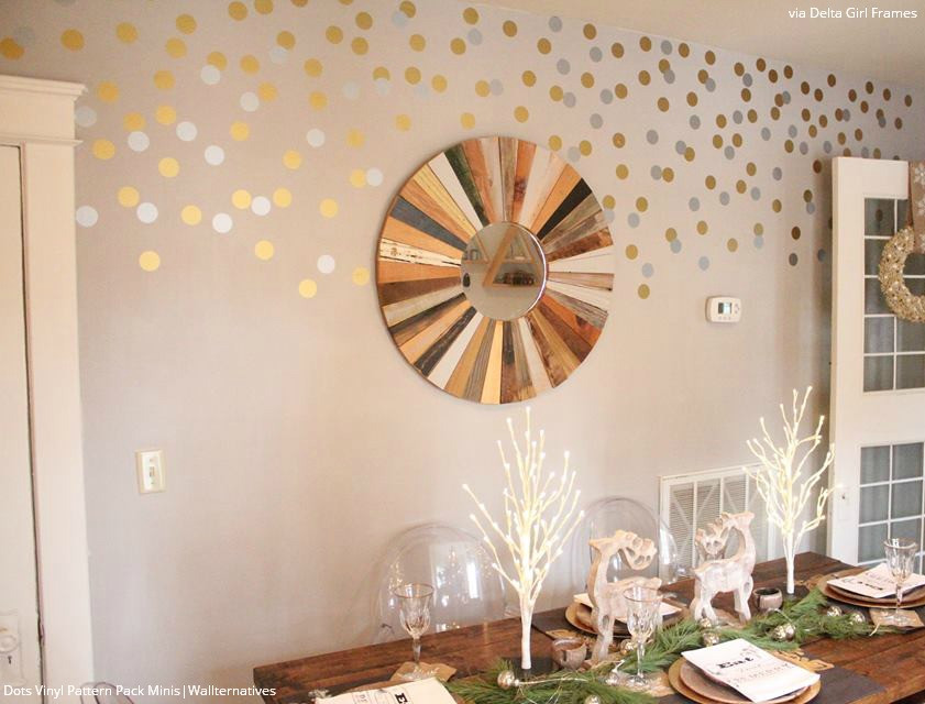Polka Dot Wall Decal Living Room Ideas - HD Wallpaper 