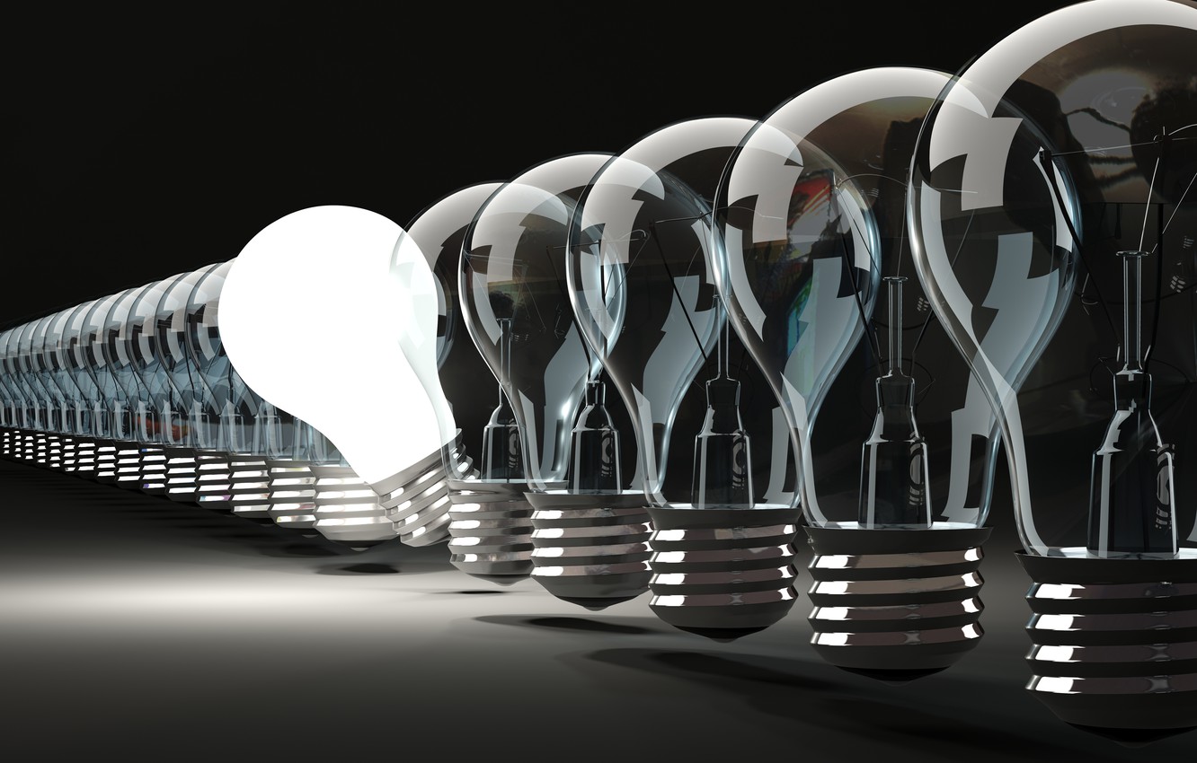 Photo Wallpaper Light, Off, Shine, Idea, Light Bulbs - Knowledge Management Book System And Processes Irma - HD Wallpaper 