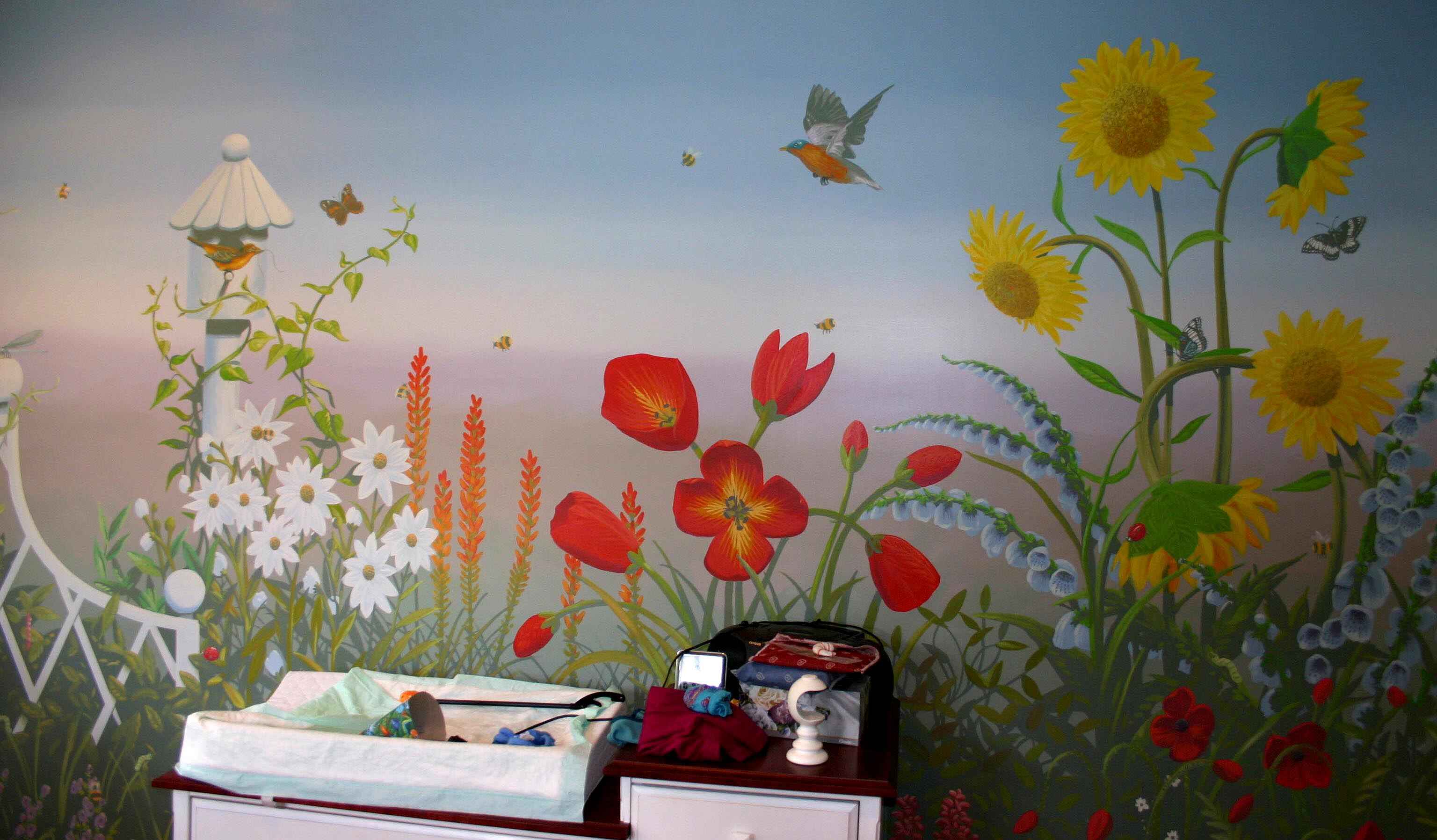 Flower Garden Wall Murals - HD Wallpaper 