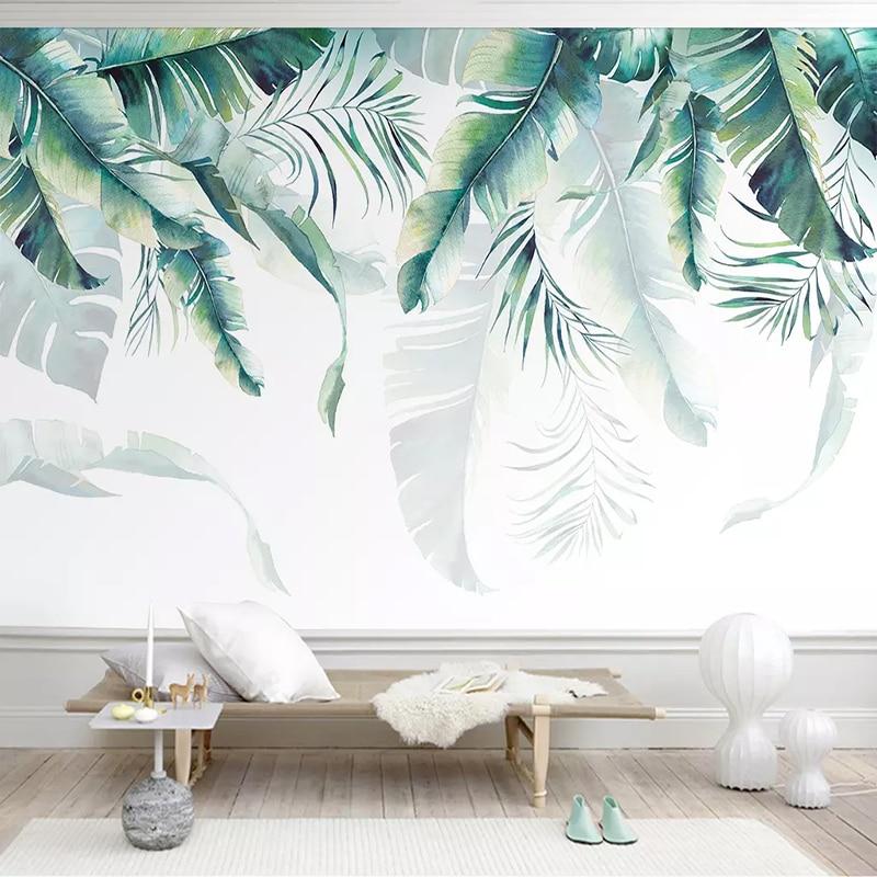 Tropical Leaves Wallpaper Mural - HD Wallpaper 