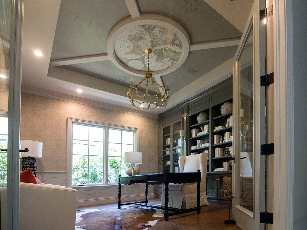 Ceiling Murals Library Old World Map Ceiling Ceiling - Interior Design - HD Wallpaper 