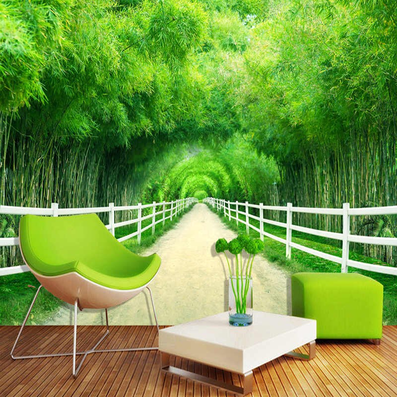 Custom 3d Mural Wallpaper Modern Simple Bamboo Forest - Wallpaper - HD Wallpaper 
