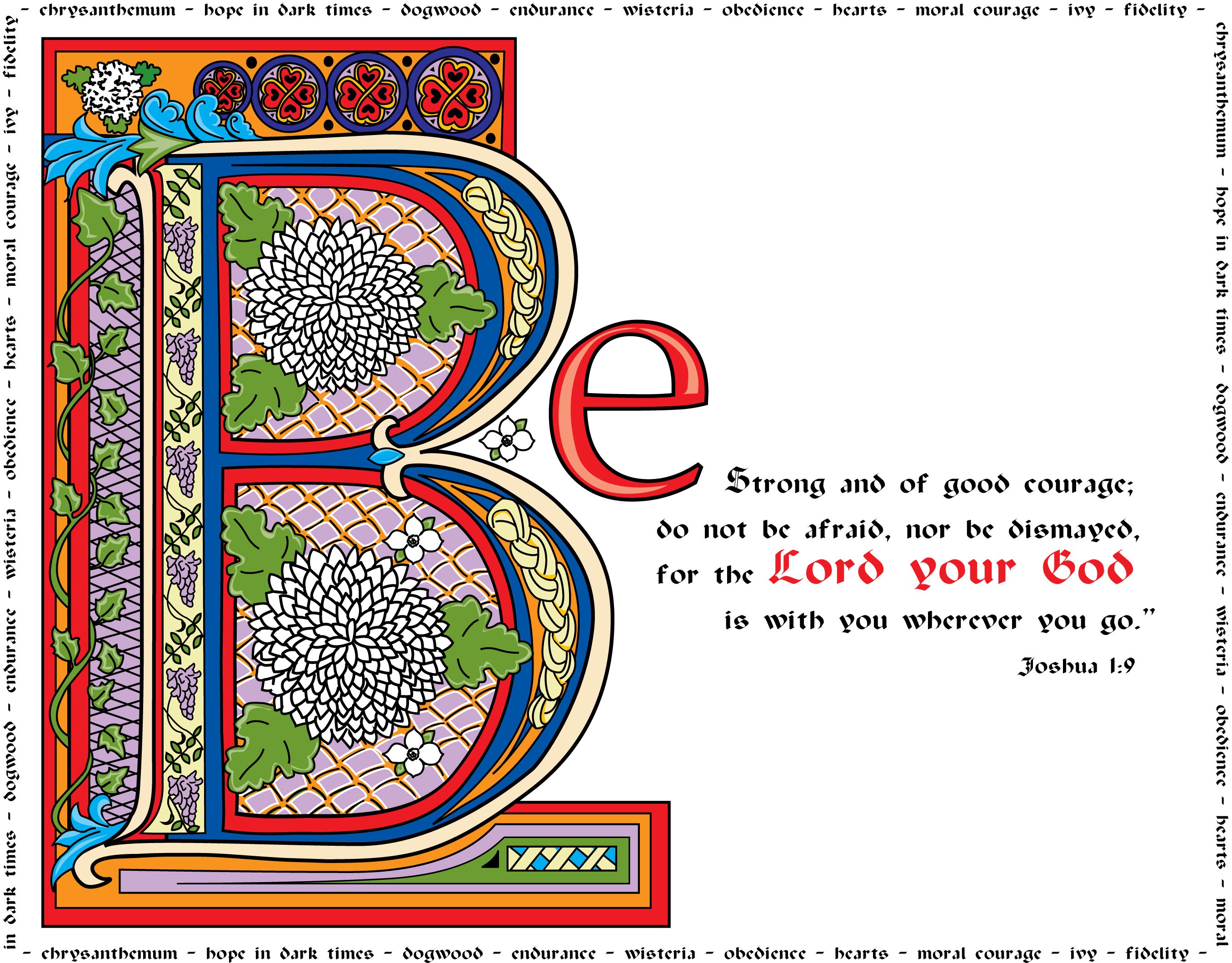 Illuminated Manuscript Bible Verse - HD Wallpaper 