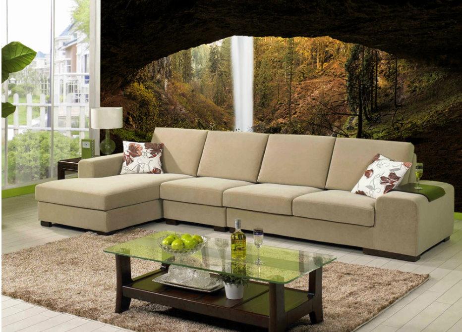 Sofa Nỉ Màu Nâu - HD Wallpaper 