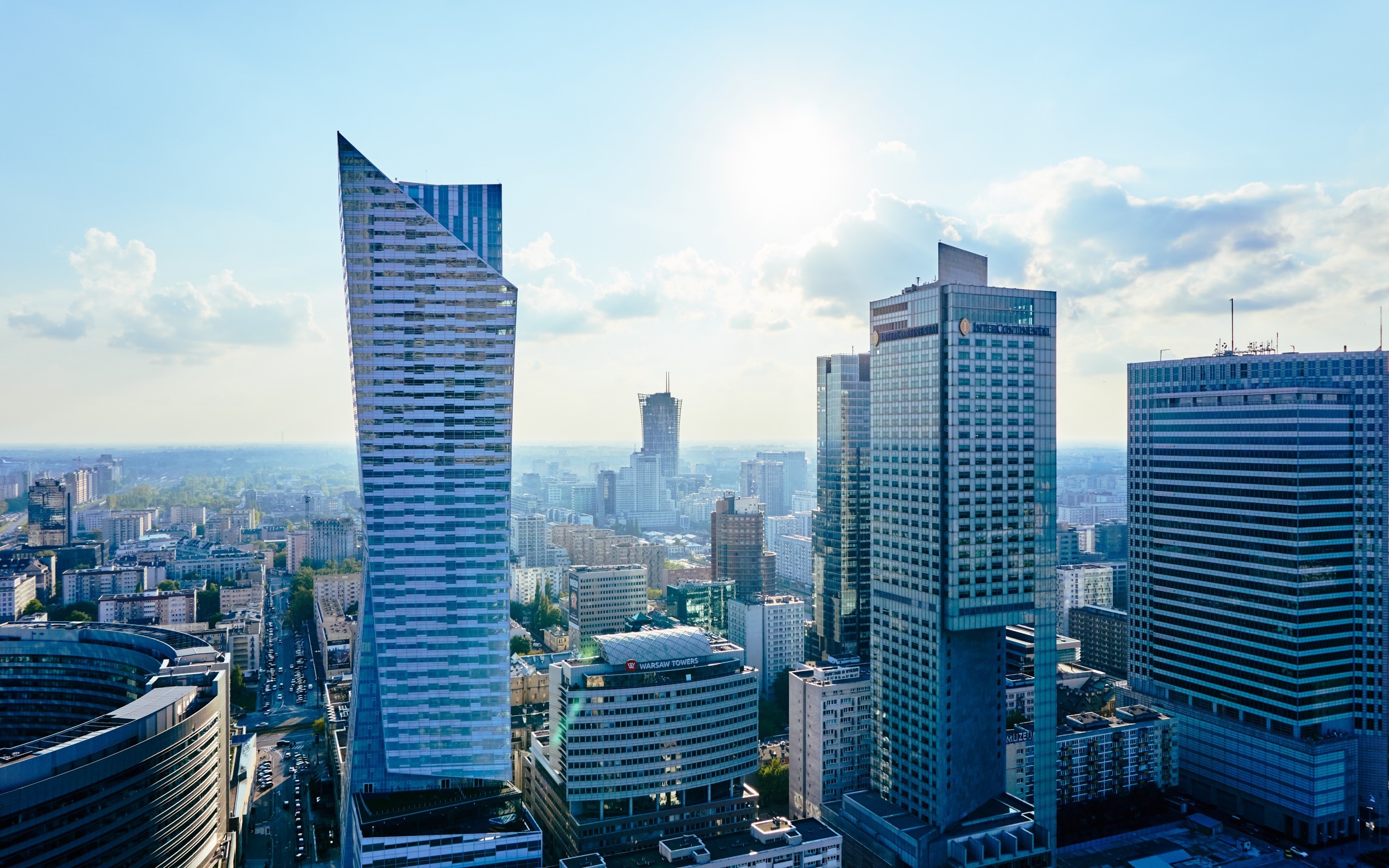 Buildings, Skyscrapers, Sky, Modern Architecture, Clouds - Intercontinental Hotel - HD Wallpaper 