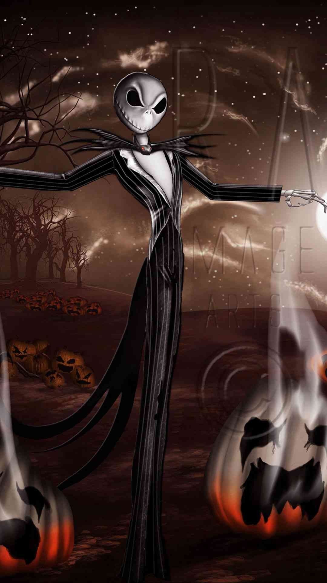 1080x1920, Crazy Jack Skellington Pumpkin 2014 Halloween - Nightmare Before Christmas Wallpaper Jack Skellington - HD Wallpaper 