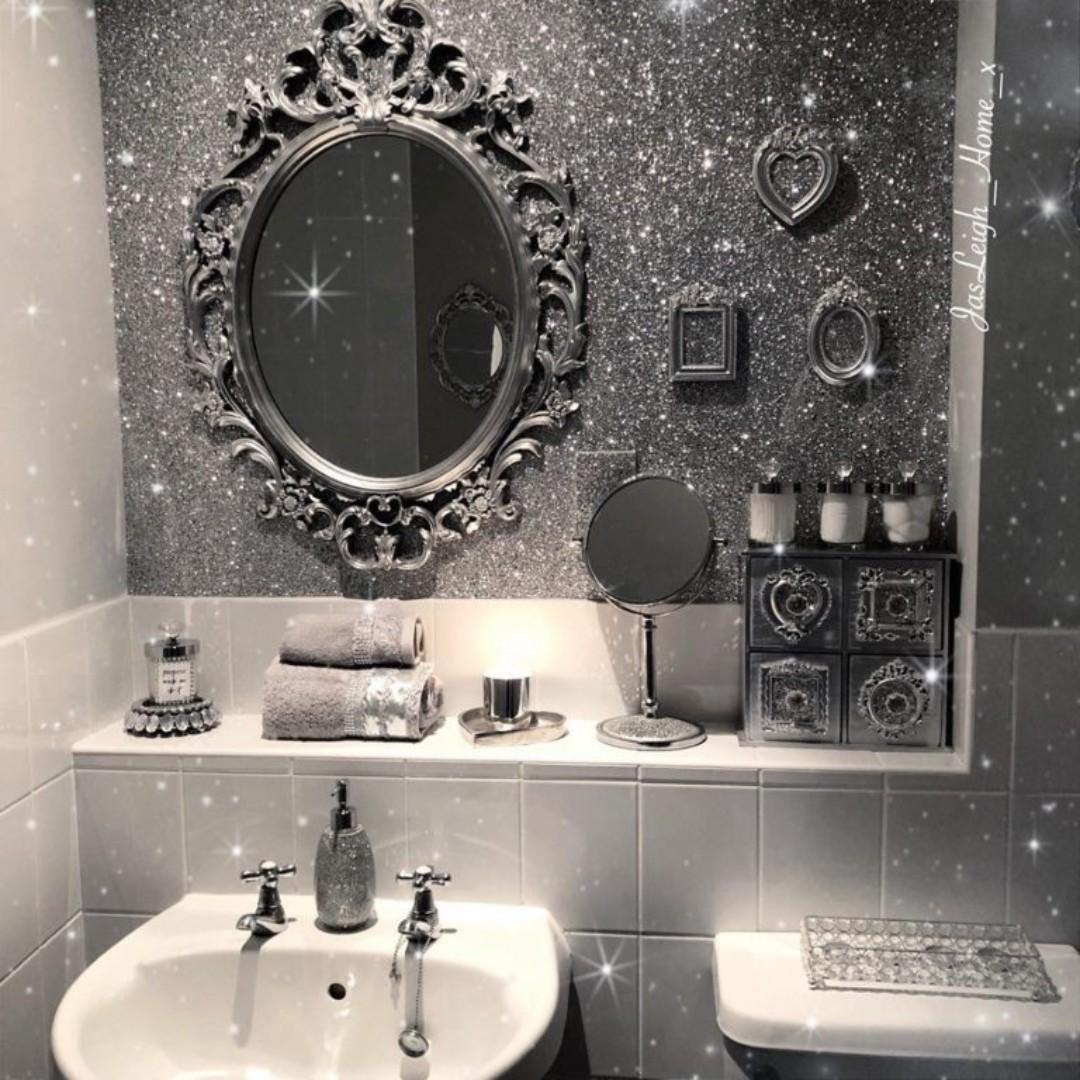 Glitter Wall Paint Bathroom - HD Wallpaper 
