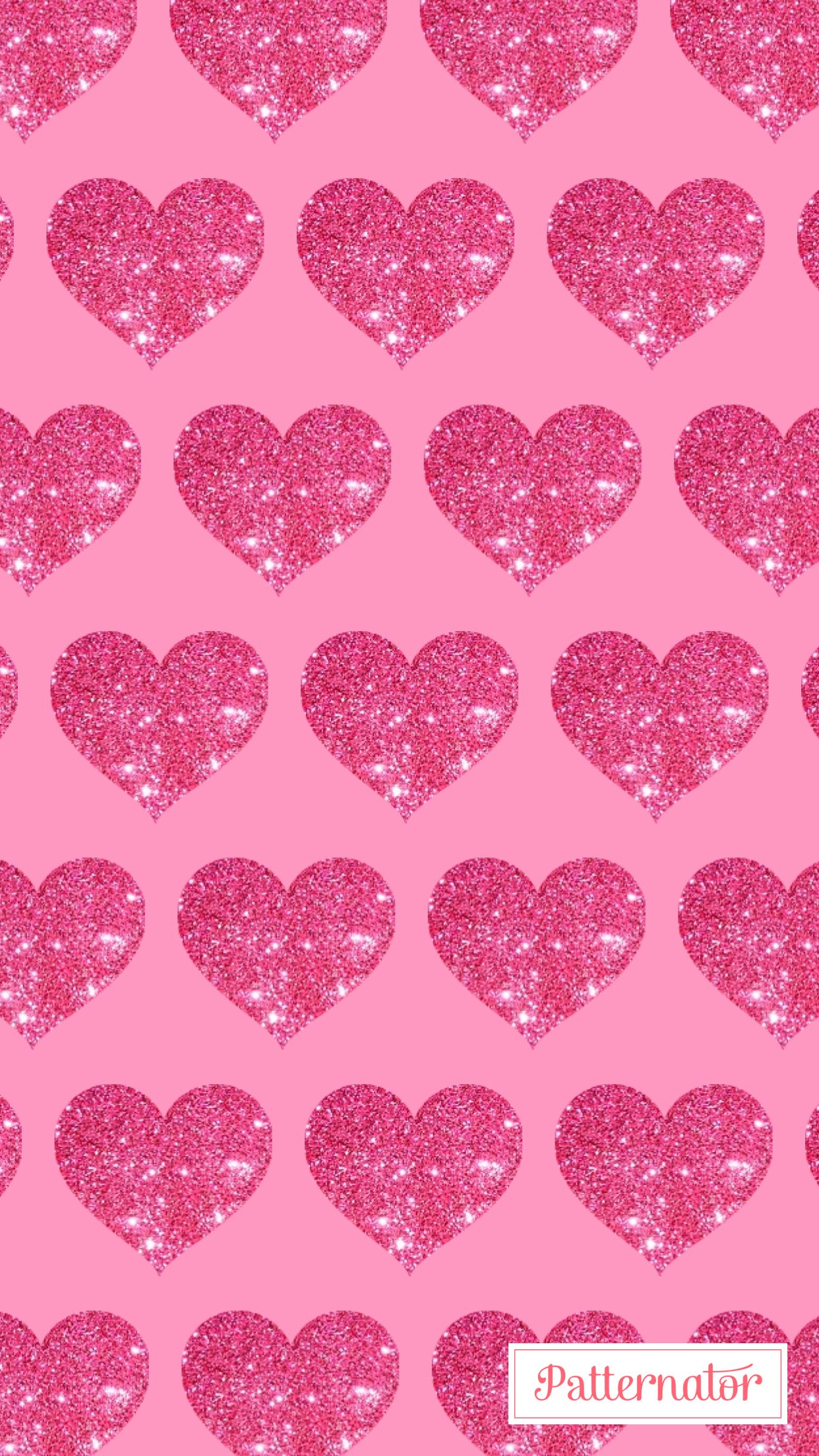 Glitter Wallpaper Pink Heart - HD Wallpaper 