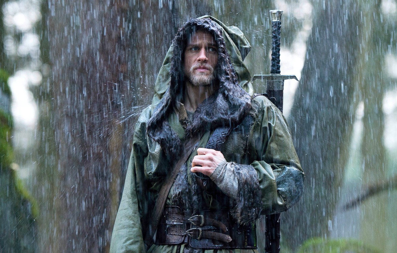 Photo Wallpaper Cinema, Sword, Rain, Man, Movie, Ken, - King Arthur Legend Of The Sword Arthur - HD Wallpaper 