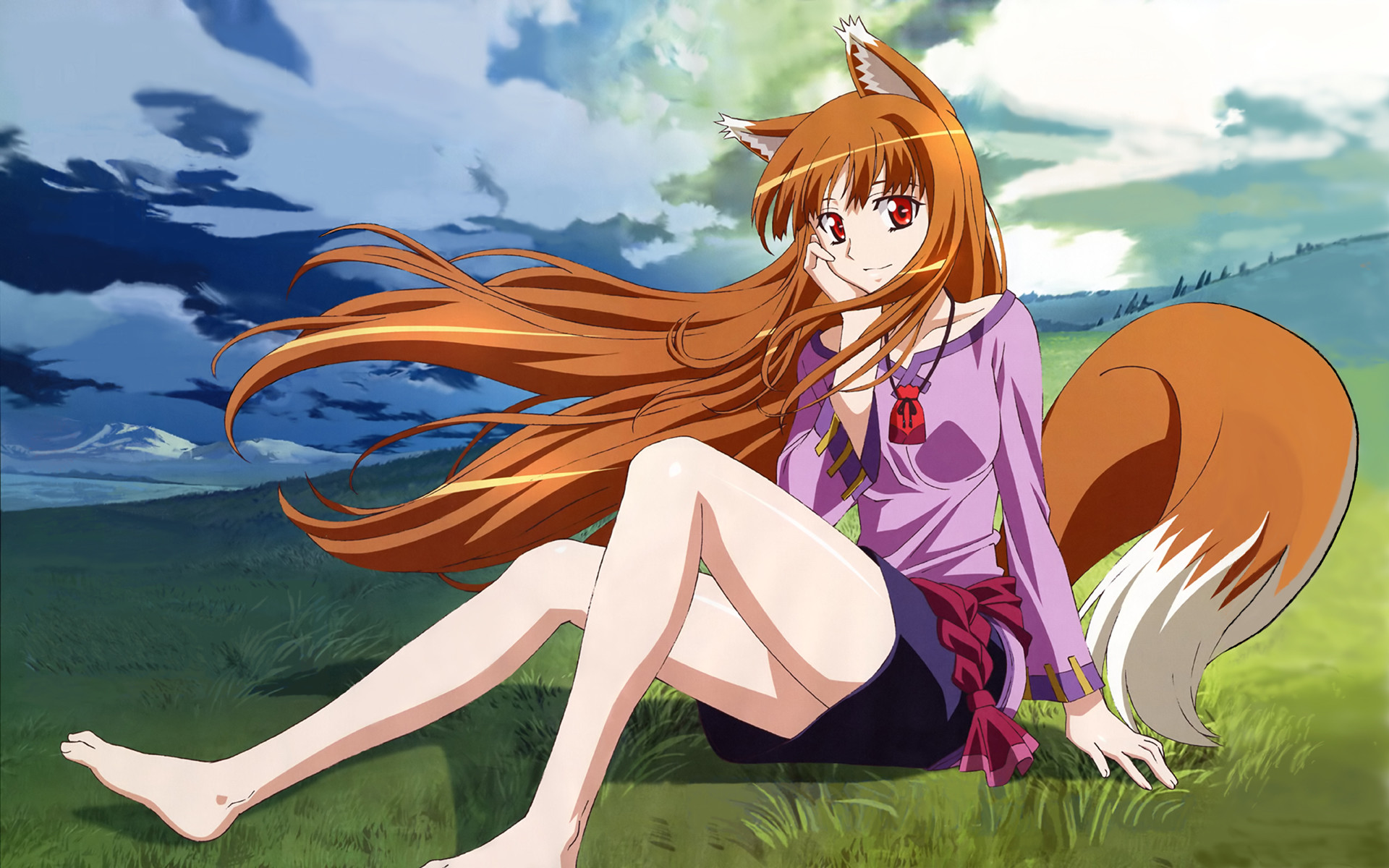 Data-src /w/full/3/e/4/467901 - Ookami To Koushinryou Holo - HD Wallpaper 