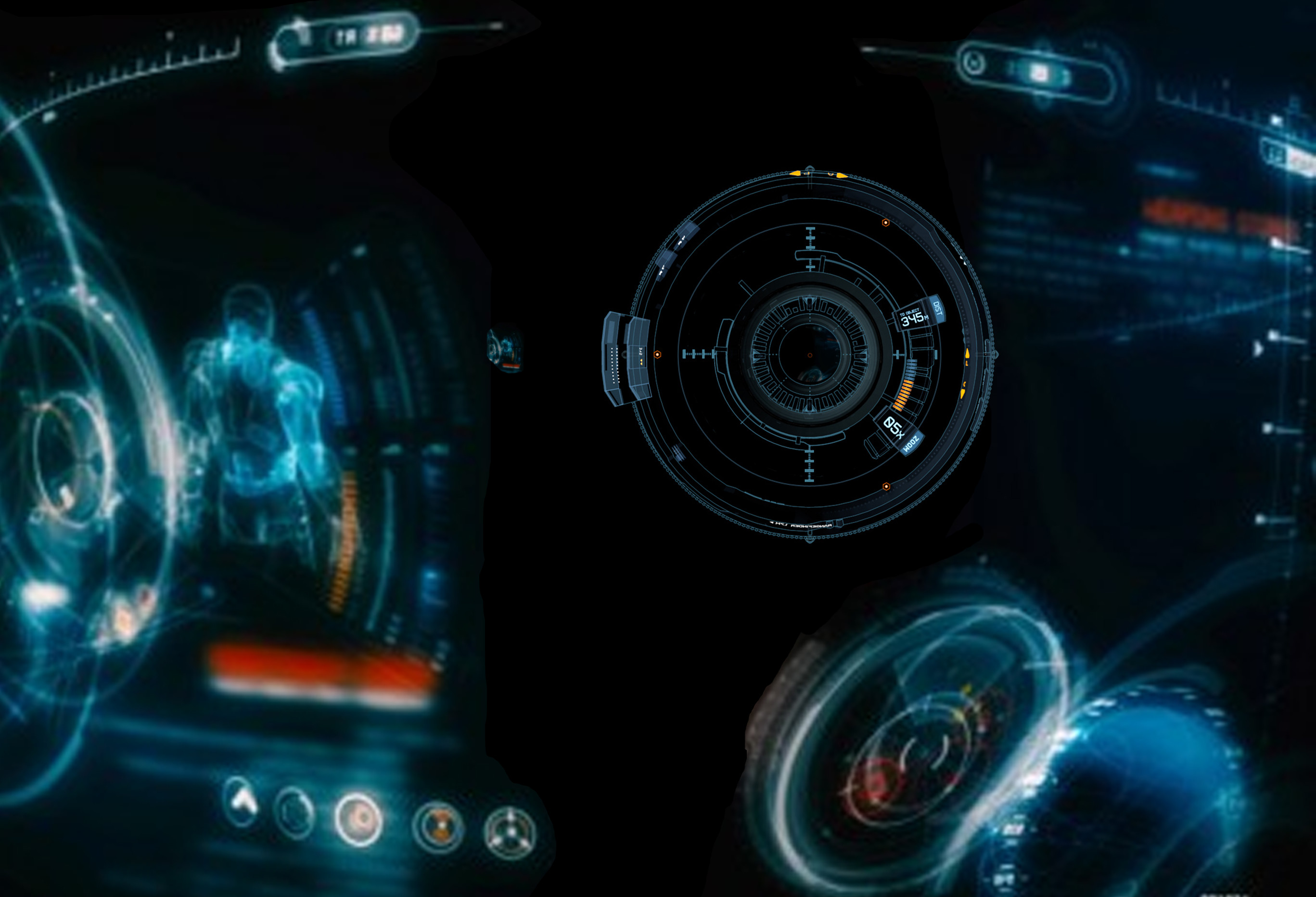 Awesome Hud Interface Psd - Vision De Iron Man - HD Wallpaper 