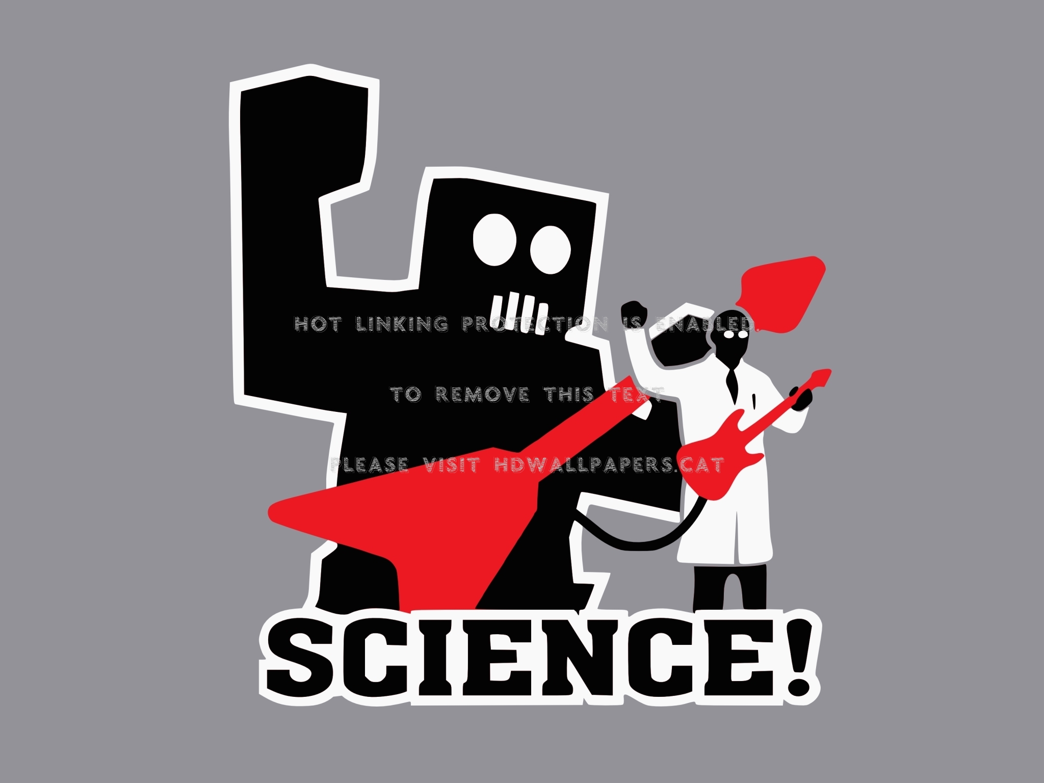 Science Rock S Red Guitar Geek Cool - Logo Science Funny - HD Wallpaper 