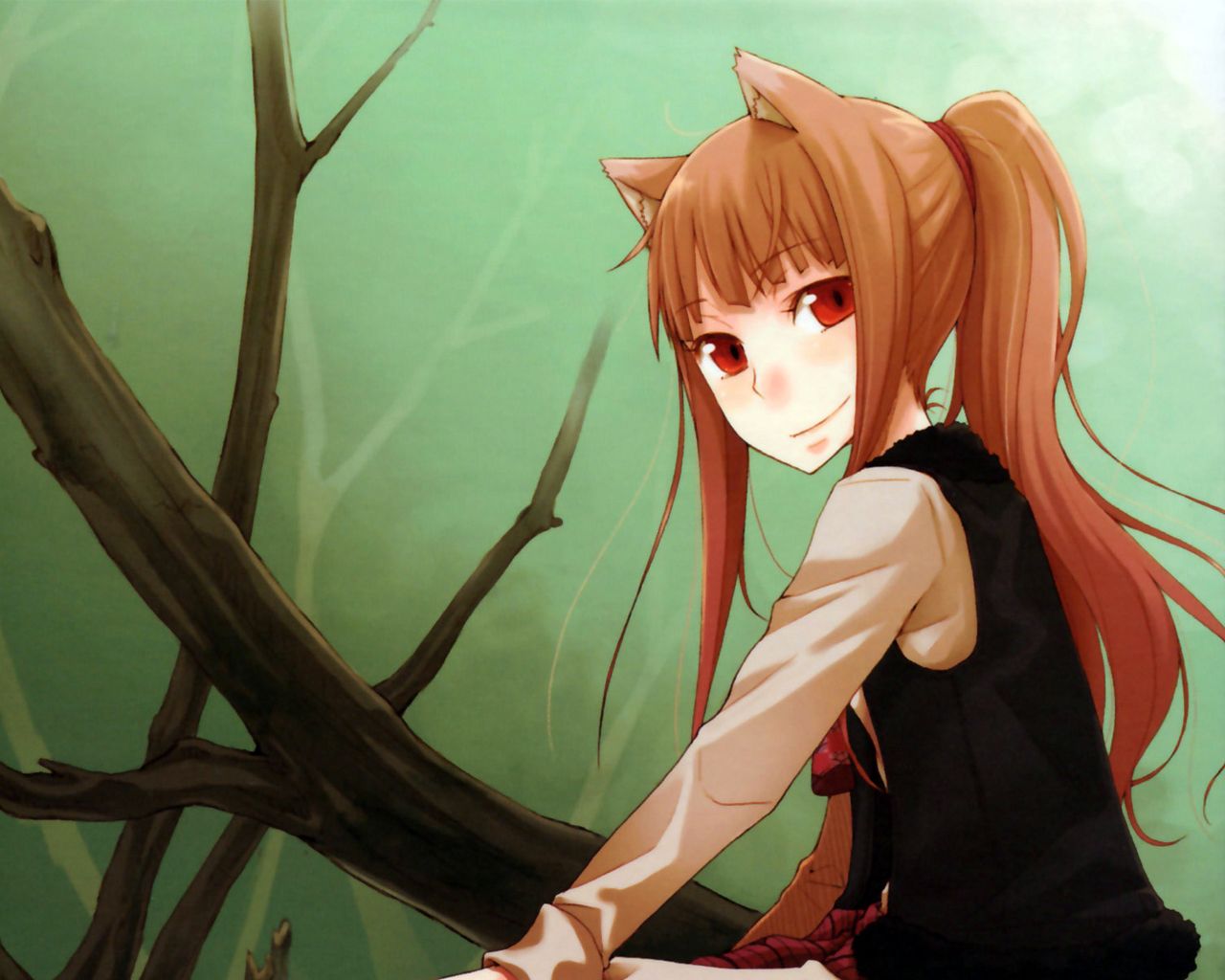 Anime Spice And Wolf Wallpaper - Holo Ookami To Koushinryou - HD Wallpaper 