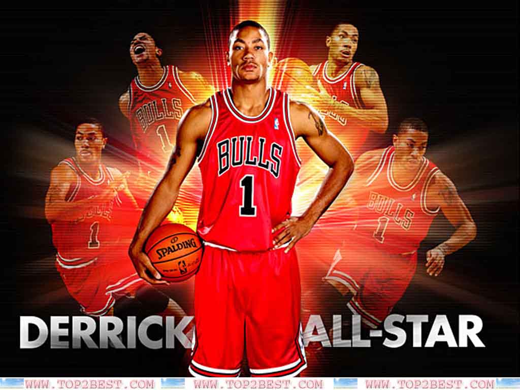 Chicago Bulls Derrick Rose Wallpaper - Derrick Rose On Fire - HD Wallpaper 