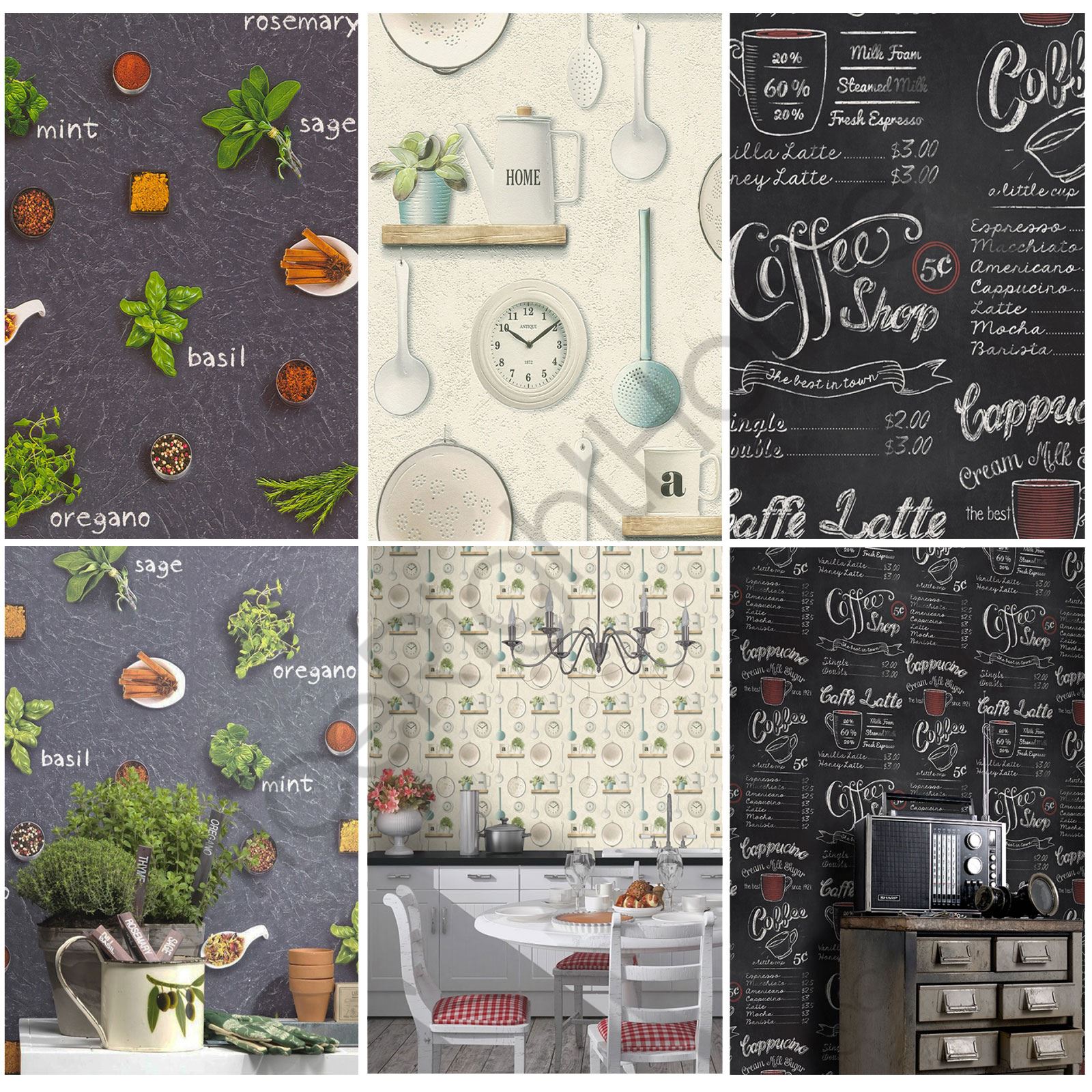 Papier Peint Rasch Cuisine - HD Wallpaper 