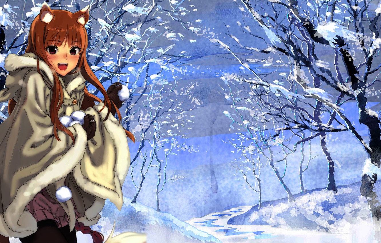 Photo Wallpaper Holo, Spice And Wolf, Spice And Wolf, - Winter Amazing View - HD Wallpaper 
