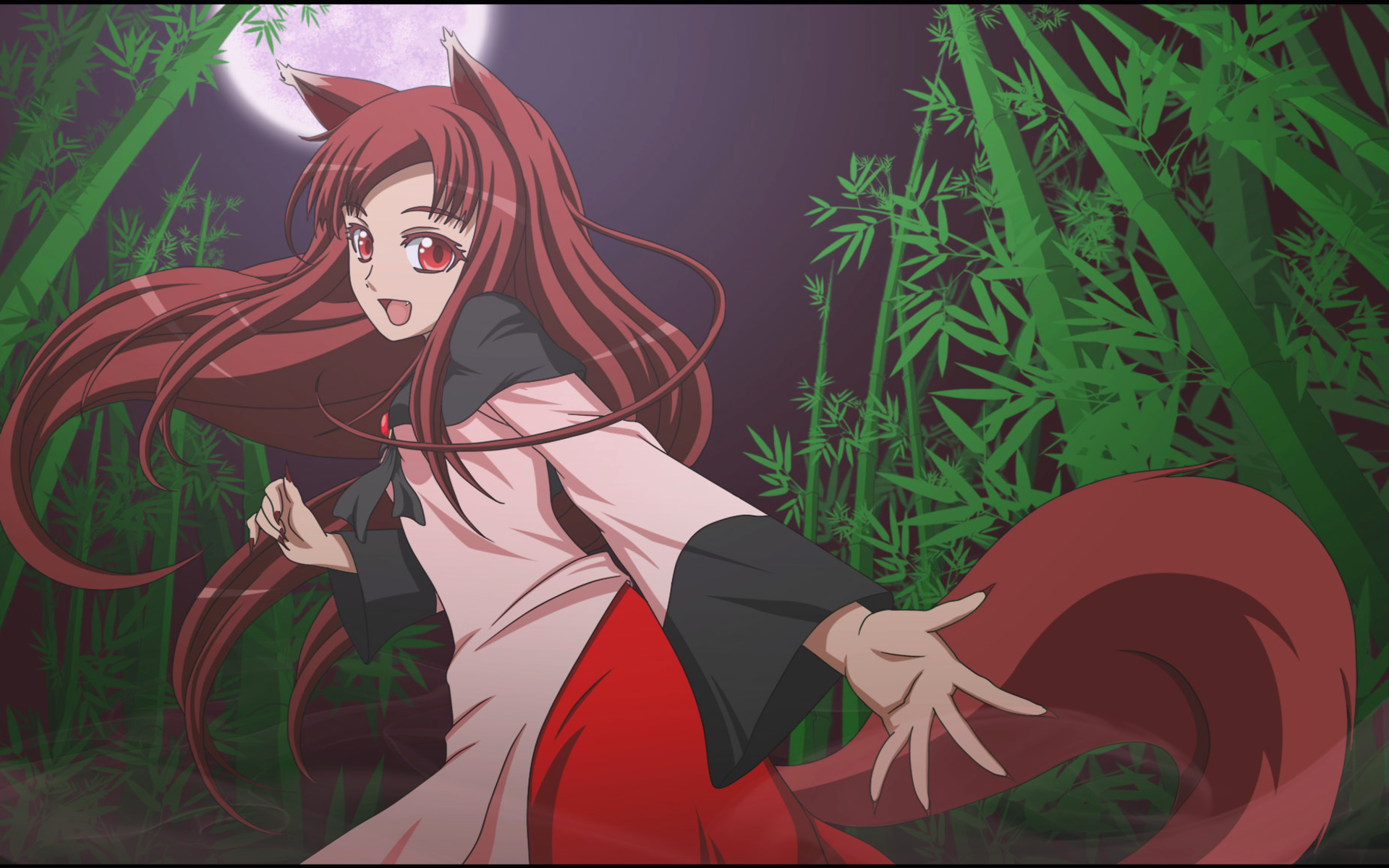 Spice And Wolf - Cartoon - HD Wallpaper 