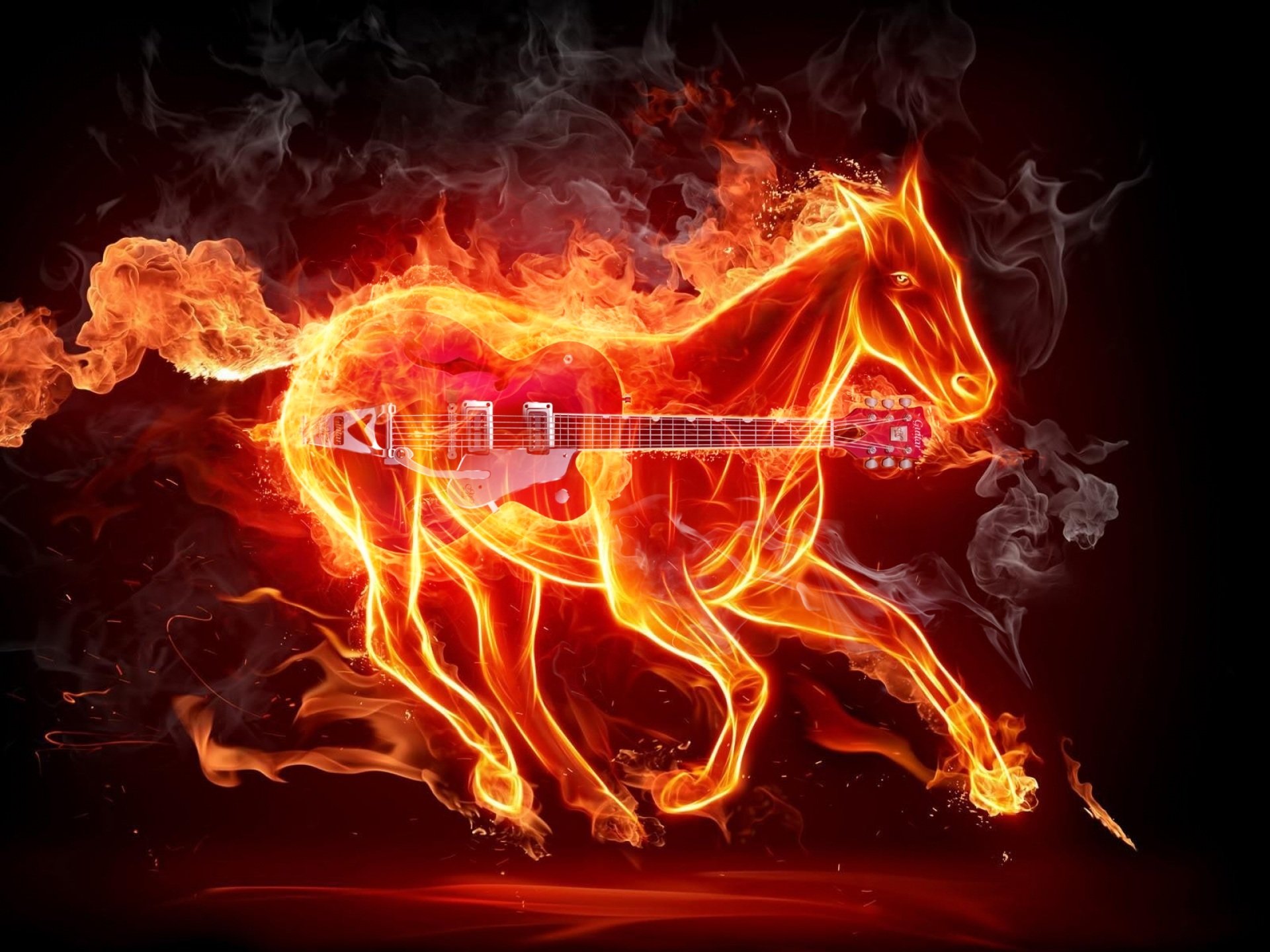 Download Hd Element Desktop Wallpaper Id - Fire Horse - HD Wallpaper 