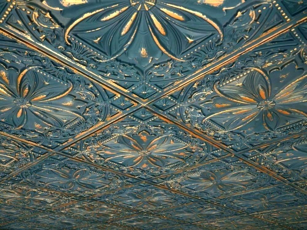 Tin Ceiling Wallpaper Tin Ceilings Home Depot Ceiling - Metal Ceiling Tile - HD Wallpaper 