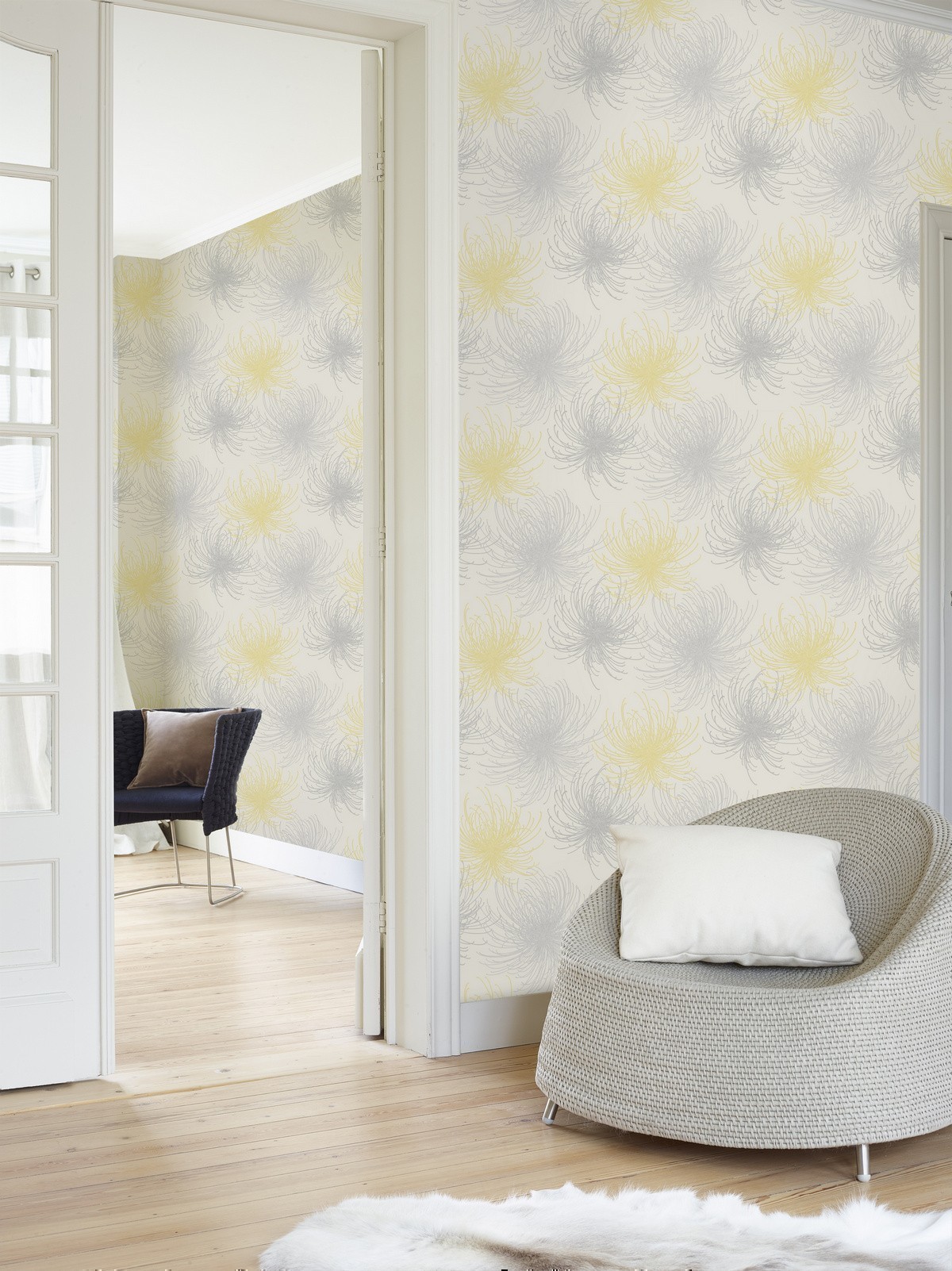 Grandeco Cosmo Yellow - HD Wallpaper 