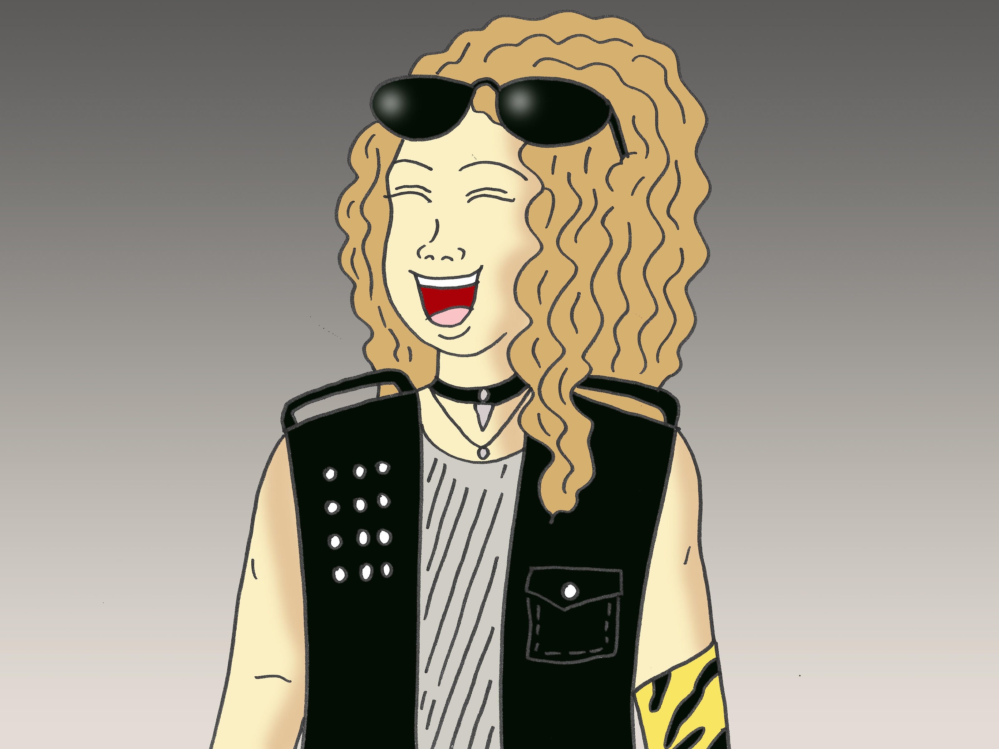 Image Titled Look Like A Glam Metal Star Step - Cartoon - HD Wallpaper 