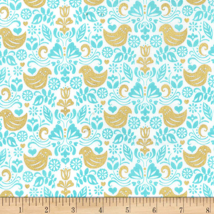 Michael Miller Fabrics Glitter Critters Metallic Bird - Wallpaper - HD Wallpaper 