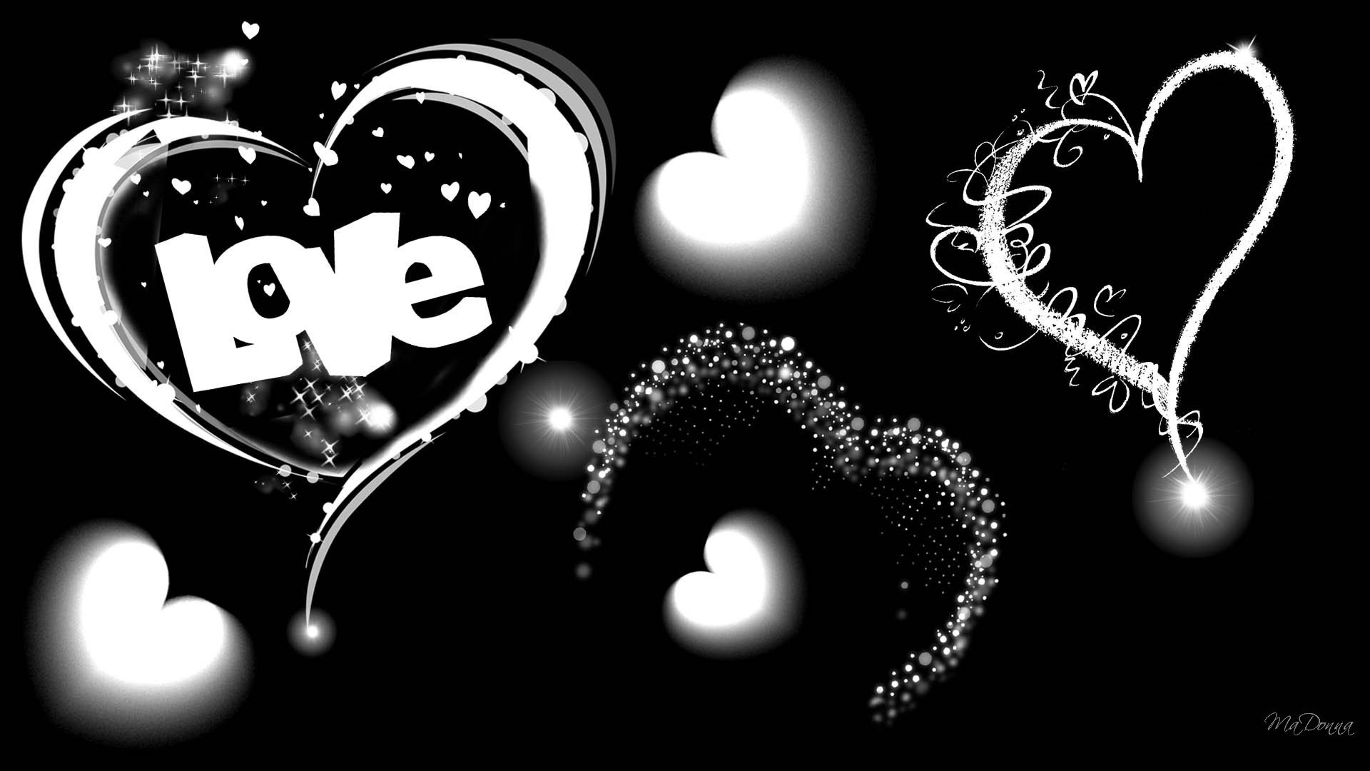 Love Black And White - HD Wallpaper 