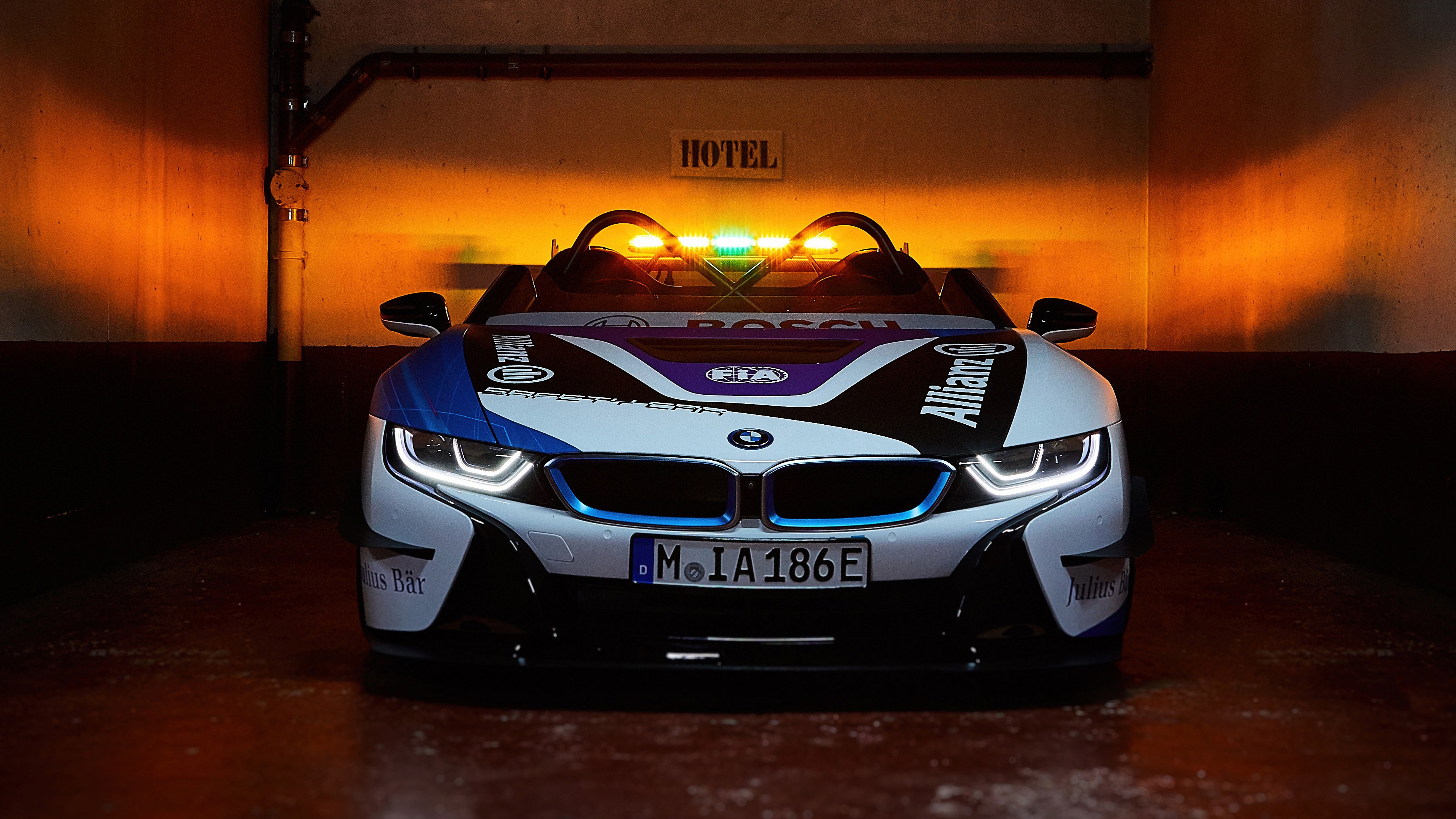 4k Wallpaper Of Bmw I8 Roadster Formula E Safety Car - Bmw I8 Roadster Safety Car - HD Wallpaper 